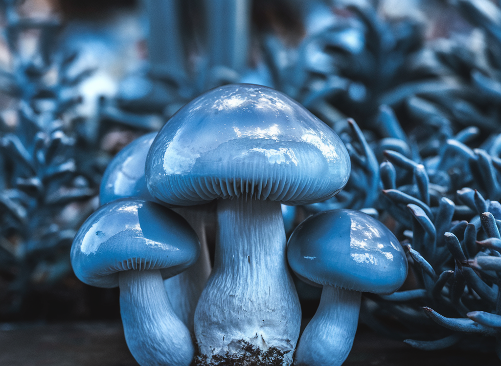 A selection of different strains of psychedelic mushrooms in various stages of drying.