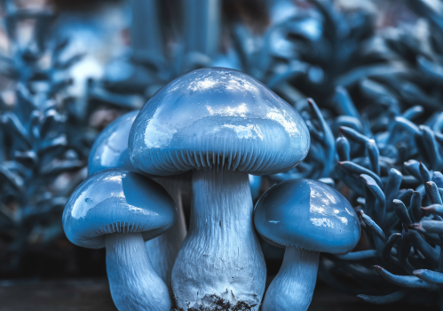 A selection of different strains of psychedelic mushrooms in various stages of drying.